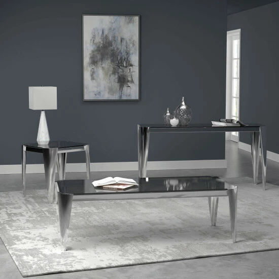 Cheapest ๐ Silver Orchid Simon Silver/Grey Square Glass Top End Table โจ 6 Cheapest ๐ Silver Orchid Simon Silver/Grey Square Glass Top End Table โจ - Image 4