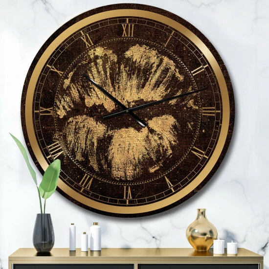 Discount ✨ Silver Orchid Borella 'Gold Fashions Lips' Glam Wall Clock 🥰