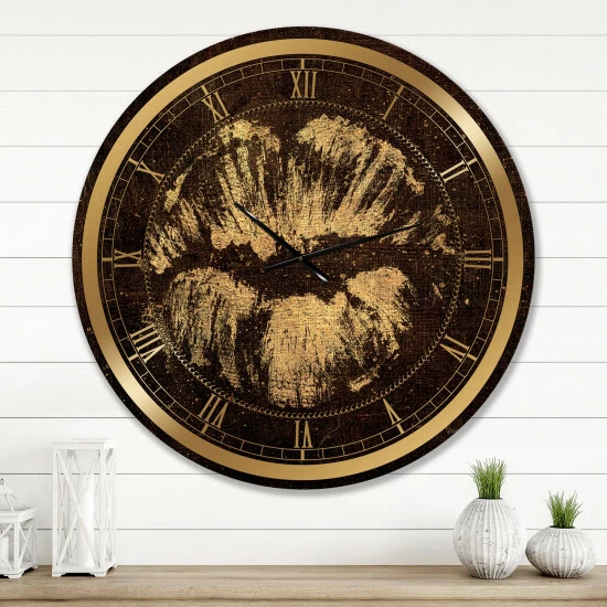 Discount ✨ Silver Orchid Borella 'Gold Fashions Lips' Glam Wall Clock 🥰 - Image 7