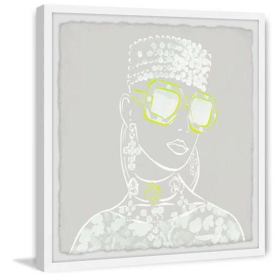 Best deal ๐ Silver Orchid Beaded Turban' Framed Painting Print ๐ - Image 2