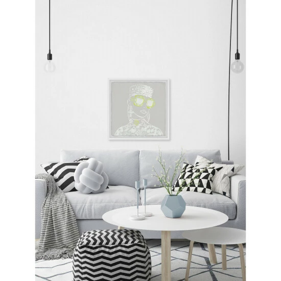 Best deal ๐ Silver Orchid Beaded Turban' Framed Painting Print ๐ - Image 5