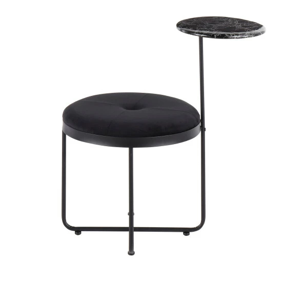 Best deal 𼰠Silver Orchid Pugo Ottoman With Attached Marble Side Table đ 6 Best deal 𼰠Silver Orchid Pugo Ottoman With Attached Marble Side Table đ - Image 4