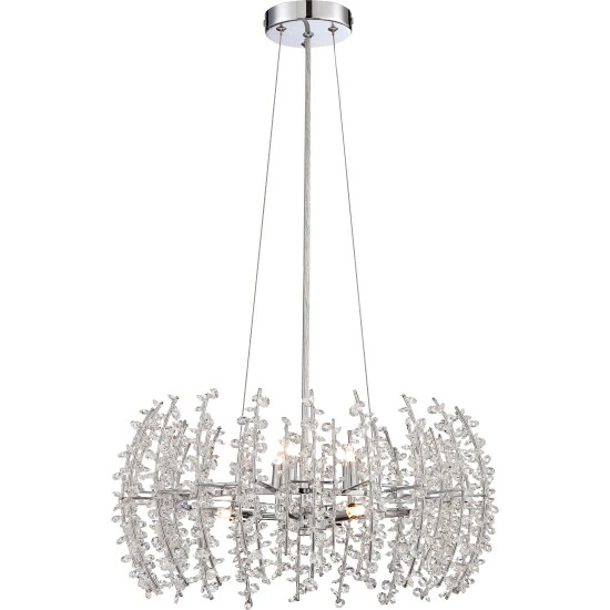 Top 10 ⨠Silver Orchid Munchofen 6-light Polished Chrome Pendant - Polished Chrome đ