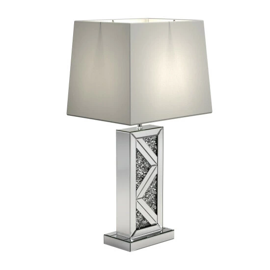 Brand new đ Silver Orchid Aasen Silver And White Geometric Table Lamp đ - Image 2