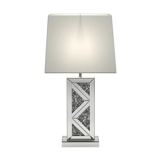 Brand new đ Silver Orchid Aasen Silver And White Geometric Table Lamp đ - Image 4