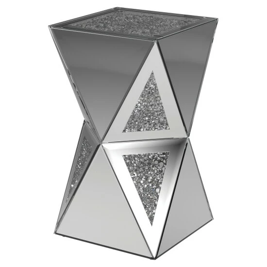 Top 10 đ Silver Orchid Accord Silver Geometric Side Table - 13.75" X 13.75" X 24" đ - Image 2