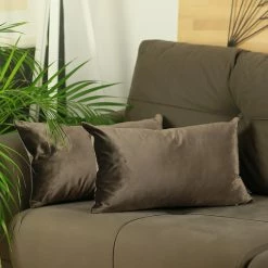 Wholesale 🎉 Silver Orchid Pickford Velvet Carob Brown Decorative Throw Pillow Cover ✨