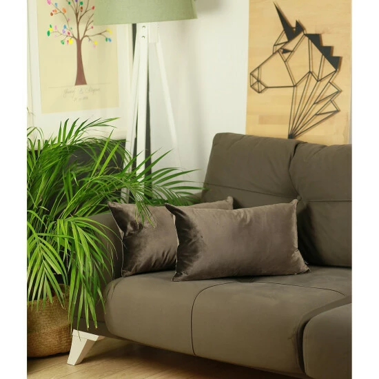 Wholesale đ Silver Orchid Pickford Velvet Carob Brown Decorative Throw Pillow Cover ⨠- Image 2
