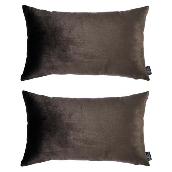 Wholesale đ Silver Orchid Pickford Velvet Carob Brown Decorative Throw Pillow Cover ⨠- Image 6