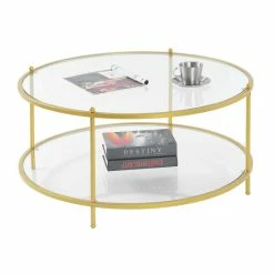 Brand new ⨠Silver Orchid Farrar Glass 2-tier Round Coffee Table Gold đ 12 Brand new ⨠Silver Orchid Farrar Glass 2-tier Round Coffee Table Gold đ -Silver Orchid Shop unnamed file 5514