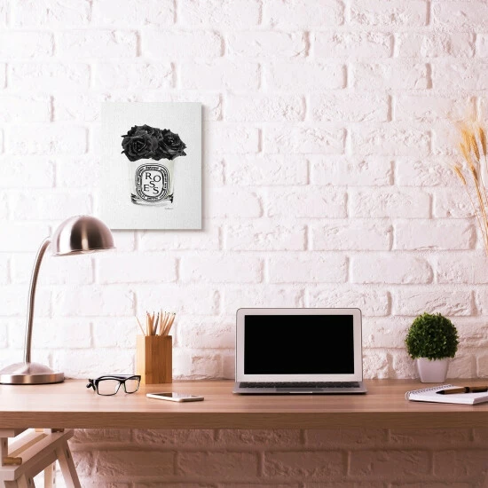 Best Sale โญ Silver Orchid Flower Glass Black Watercolor Canvas Wall Art ๐ฏ