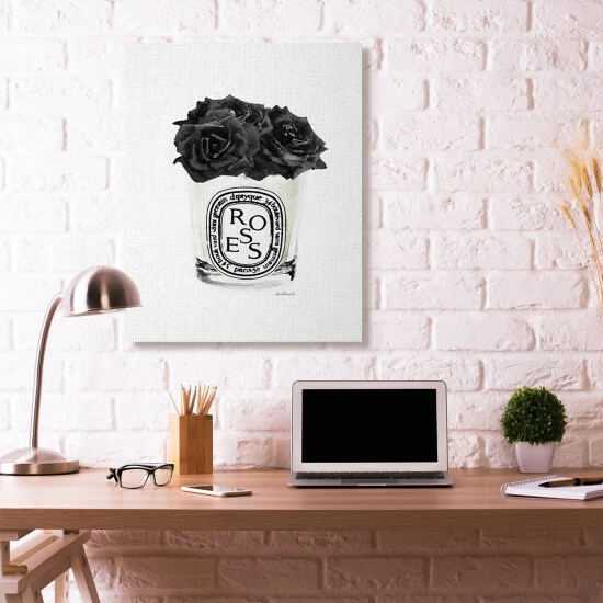 Best Sale โญ Silver Orchid Flower Glass Black Watercolor Canvas Wall Art ๐ฏ - Image 7