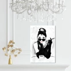 Discount ⌛ Silver Orchid 'The Look Of A Lady' People And Portraits Wall Art Canvas Print ❤️
