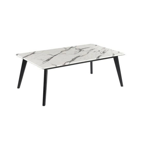 Promo đ Silver Orchid Persson Black/White Rectangle Coffee Table đ - Image 2