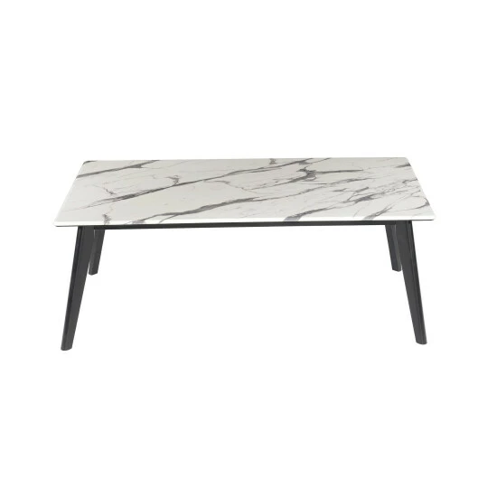 Promo đ Silver Orchid Persson Black/White Rectangle Coffee Table đ - Image 3