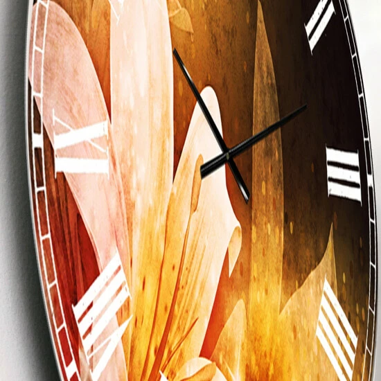 Flash Sale â Silver Orchid Fonteney Floral Oversized Metal Clock 𼰠- Image 3