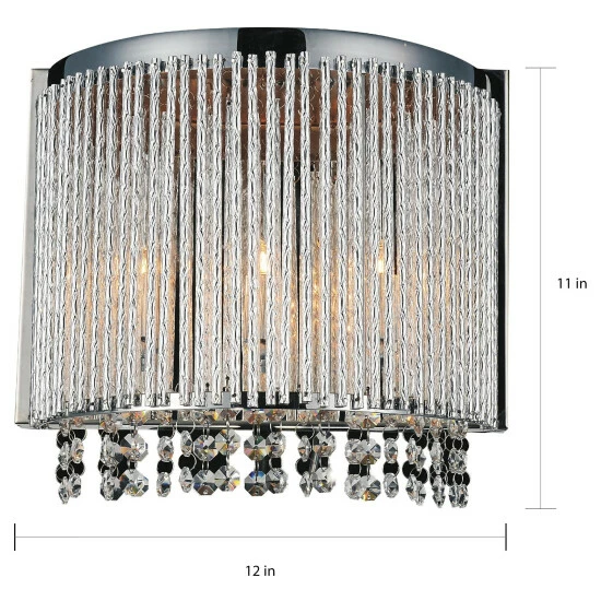 Brand new โญ Silver Orchid Bowes 3-light Wall Sconce With Chrome Finish ๐ 4 Brand new โญ Silver Orchid Bowes 3-light Wall Sconce With Chrome Finish ๐ - Image 2