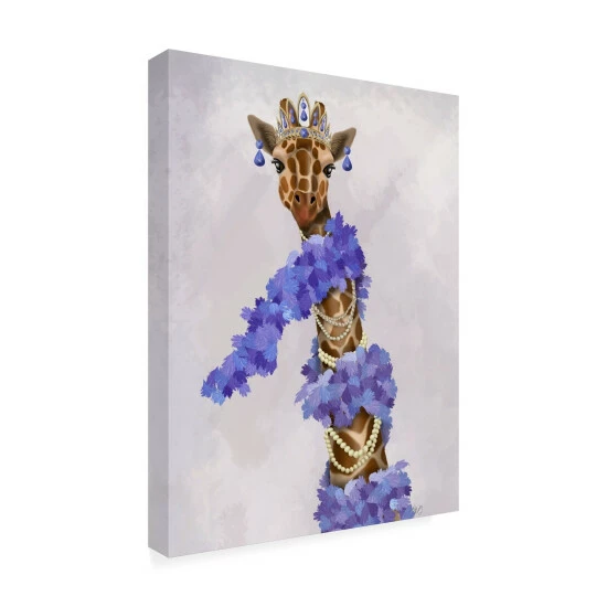 Deals ❤️ Silver Orchid 'Giraffe With Purple Boa' Canvas Art ✨ 4 Deals ❤️ Silver Orchid 'Giraffe With Purple Boa' Canvas Art ✨ - Image 2