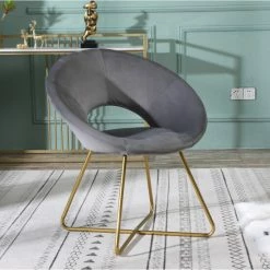 Best deal đ Silver Orchid Murray Velvet Accent Chair Blue đ
