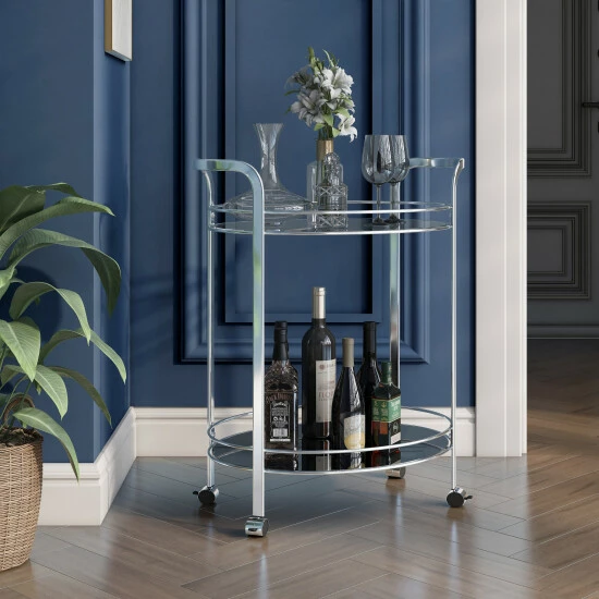 Deals âď¸ Silver Orchid O'Fredericks Contemporary 2-shelf Serving Cart đ 4 Deals âď¸ Silver Orchid O'Fredericks Contemporary 2-shelf Serving Cart đ - Image 2