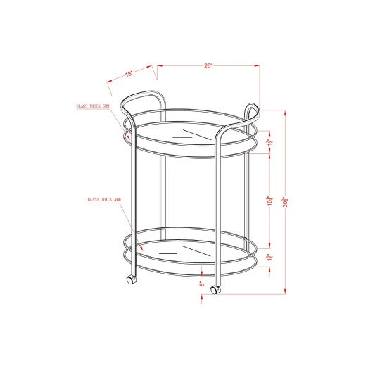 Deals âď¸ Silver Orchid O'Fredericks Contemporary 2-shelf Serving Cart đ 7 Deals âď¸ Silver Orchid O'Fredericks Contemporary 2-shelf Serving Cart đ - Image 5