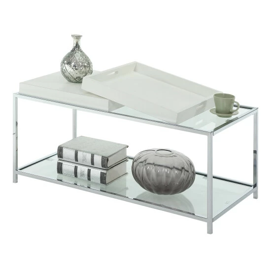 Promo đ Silver Orchid Makay Coffee Table With Removable Trays White đ 5 Promo đ Silver Orchid Makay Coffee Table With Removable Trays White đ - Image 3