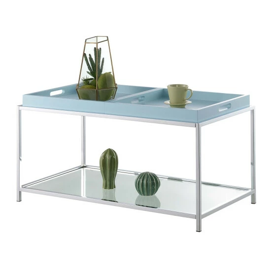 Promo đ Silver Orchid Makay Coffee Table With Removable Trays White đ 8 Promo đ Silver Orchid Makay Coffee Table With Removable Trays White đ - Image 6