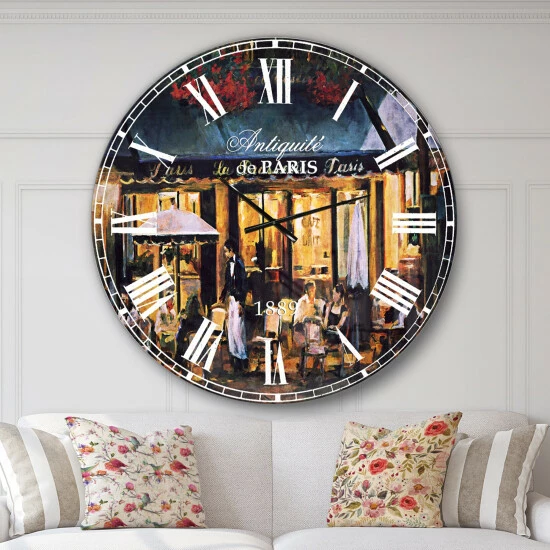 New đ Silver Orchid Fonteney French Country Oversized Metal Clock 𤊠3 New đ Silver Orchid Fonteney French Country Oversized Metal Clock đ¤Š