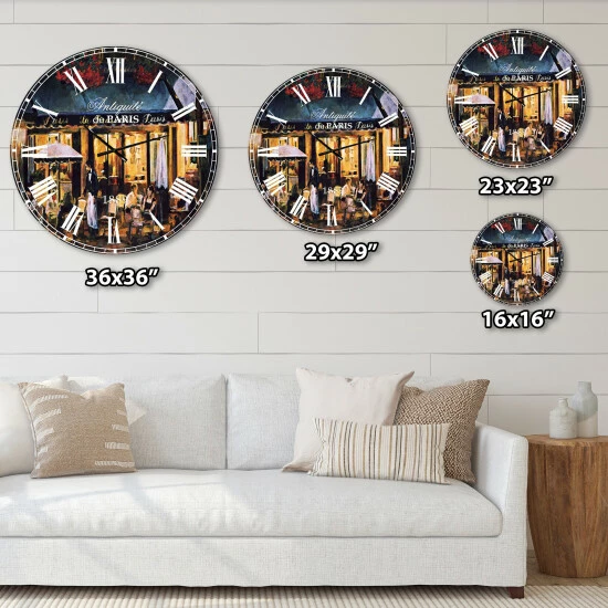 New đ Silver Orchid Fonteney French Country Oversized Metal Clock 𤊠6 New đ Silver Orchid Fonteney French Country Oversized Metal Clock 𤊠- Image 4
