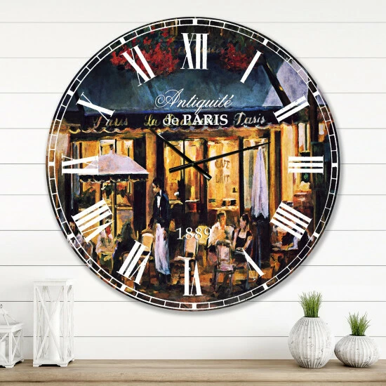 New đ Silver Orchid Fonteney French Country Oversized Metal Clock 𤊠9 New đ Silver Orchid Fonteney French Country Oversized Metal Clock 𤊠- Image 7