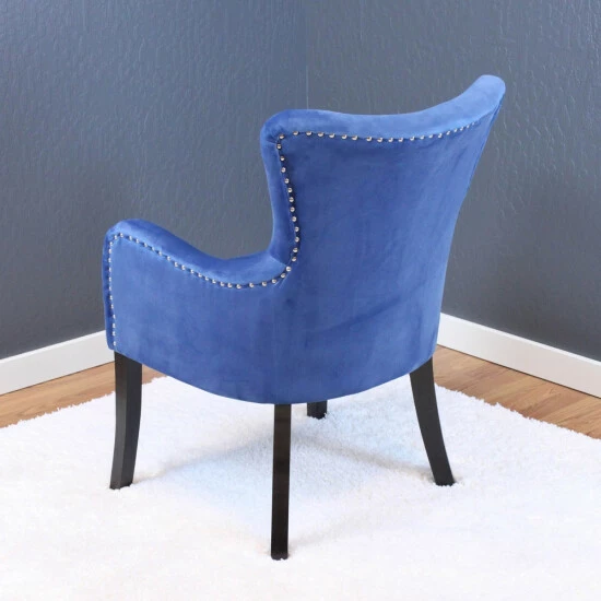 Promo đ Silver Orchid Flohr Velvet Arm Chair White đ - Image 3