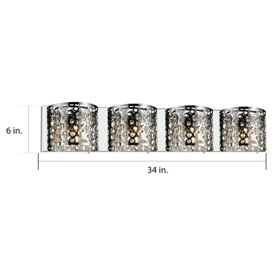 Brand new 𤊠Silver Orchid Bracken 4-light Wall Sconce With Chrome Finish â¤ď¸ 4 Brand new 𤊠Silver Orchid Bracken 4-light Wall Sconce With Chrome Finish â¤ď¸ - Image 2
