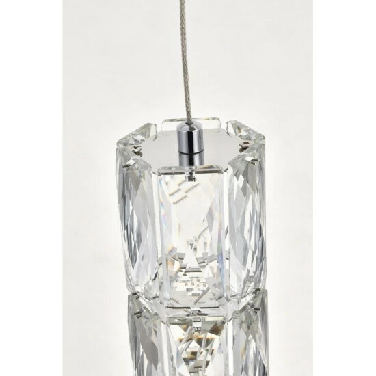 Budget 𼰠Silver Orchid Dove Pendant Clear Crystal 3-Light - 12"W X 9.2"H Chrome đ - Image 3