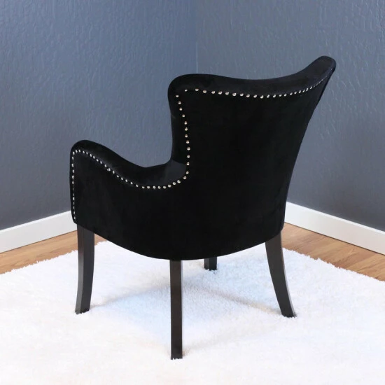 Promo đ Silver Orchid Flohr Velvet Arm Chair White đ - Image 7