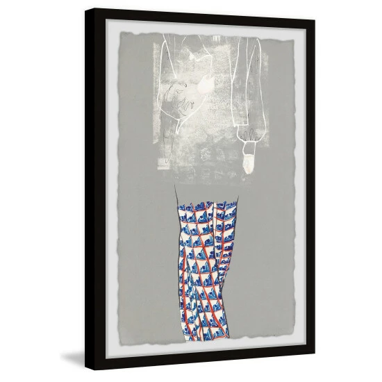 Hot Sale ๐คฉ Silver Orchid Patterned Trousers' Framed Painting Print ๐