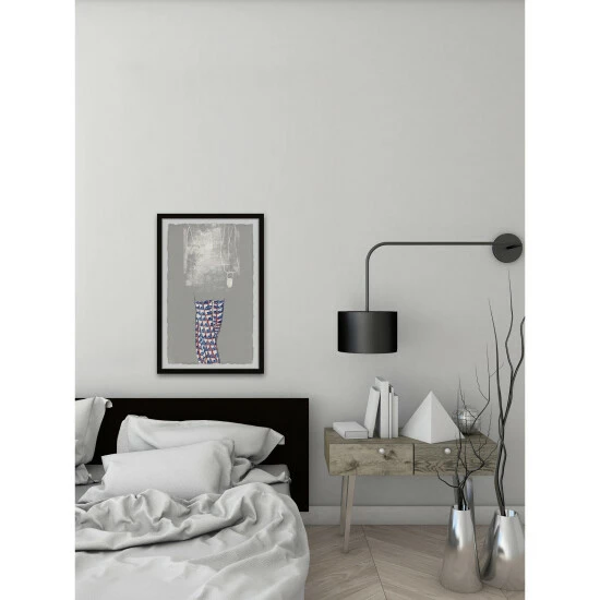 Hot Sale ๐คฉ Silver Orchid Patterned Trousers' Framed Painting Print ๐ - Image 4