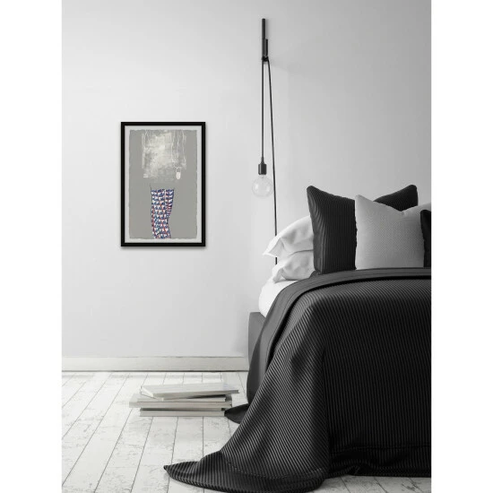 Hot Sale ๐คฉ Silver Orchid Patterned Trousers' Framed Painting Print ๐ - Image 5