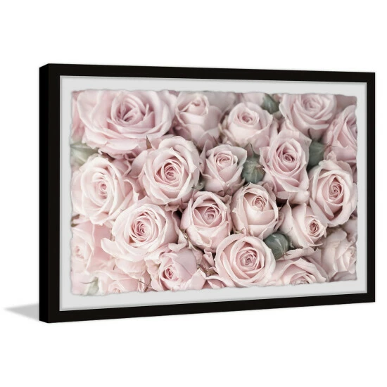 Best Pirce ๐ Silver Orchid Buds And Roses' Framed Painting Print ๐