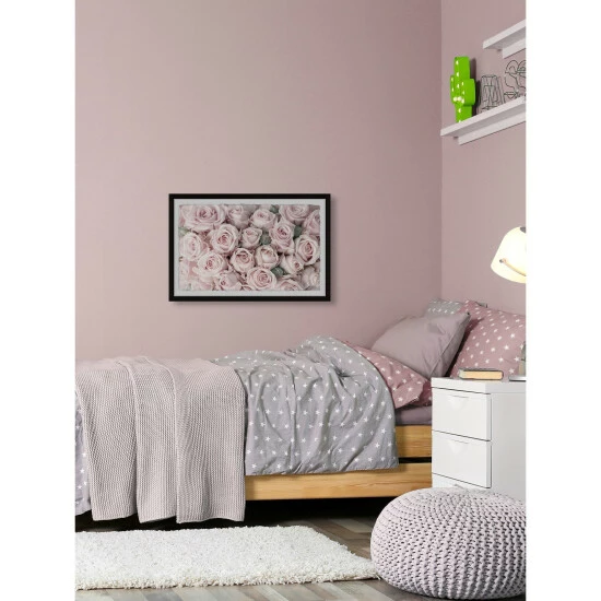 Best Pirce ๐ Silver Orchid Buds And Roses' Framed Painting Print ๐ - Image 4