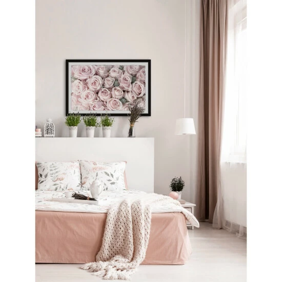 Best Pirce ๐ Silver Orchid Buds And Roses' Framed Painting Print ๐ - Image 5