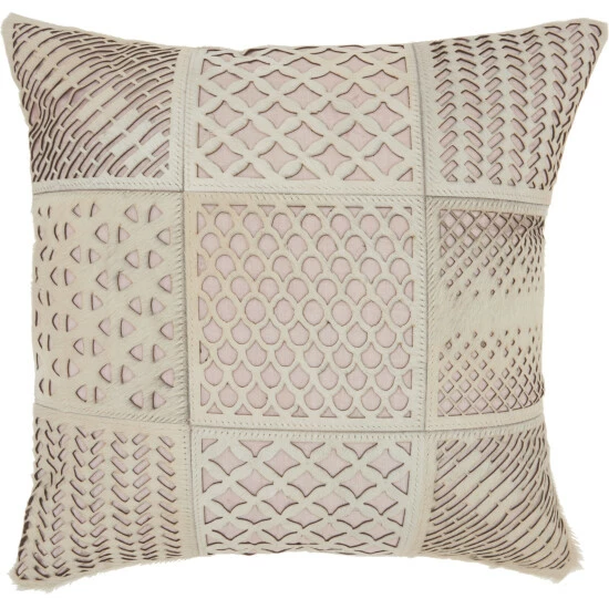 Cheap đ Silver Orchid Negri Modern Laser Cut Hide Boho Throw Pillow 20" X 20" Rose đ - Image 2
