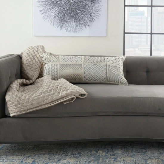 Cheap đ Silver Orchid Negri Modern Laser Cut Hide Boho Throw Pillow 20" X 20" Rose đ - Image 5