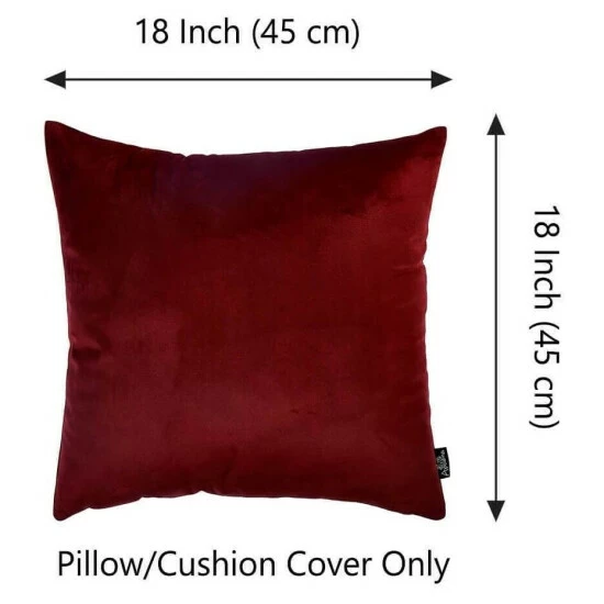 Discount 🧨 Silver Orchid Arco Velvet Carmine Red Decorative Throw Pillow Cover 🤩 - Image 8
