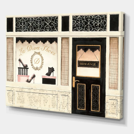 Coupon ๐ Silver Orchid 'Paris Diva ๐ Shoes ' Fashion Premium Canvas Wall Art - Grey ๐ - Image 2