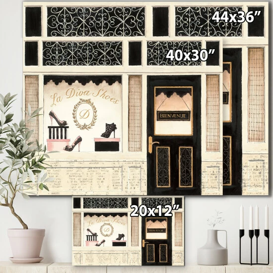 Coupon ๐ Silver Orchid 'Paris Diva ๐ Shoes ' Fashion Premium Canvas Wall Art - Grey ๐ - Image 3
