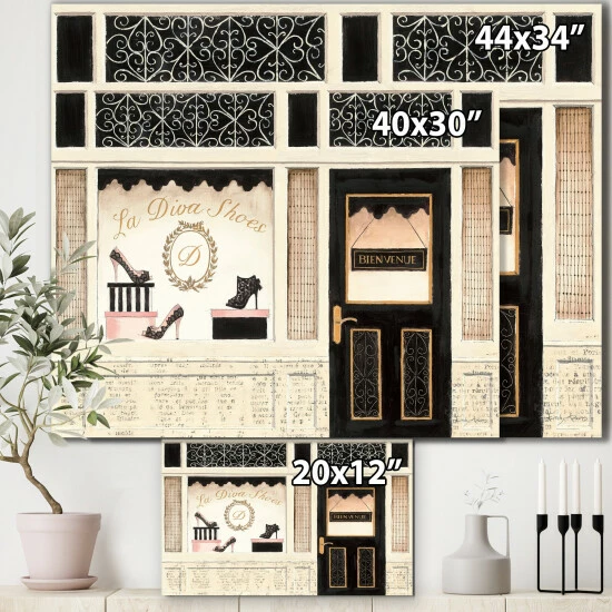 Coupon ๐ Silver Orchid 'Paris Diva ๐ Shoes ' Fashion Premium Canvas Wall Art - Grey ๐ - Image 5