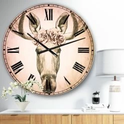Best reviews of ❤️ Silver Orchid Fonteney Moose Oversized Metal Clock ❤️
