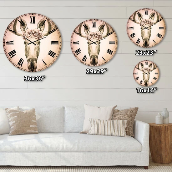 Best reviews of ❤️ Silver Orchid Fonteney Moose Oversized Metal Clock ❤️ - Image 4