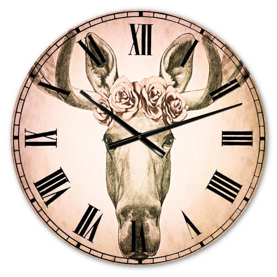 Best reviews of ❤️ Silver Orchid Fonteney Moose Oversized Metal Clock ❤️ - Image 6