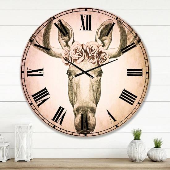 Best reviews of ❤️ Silver Orchid Fonteney Moose Oversized Metal Clock ❤️ - Image 8